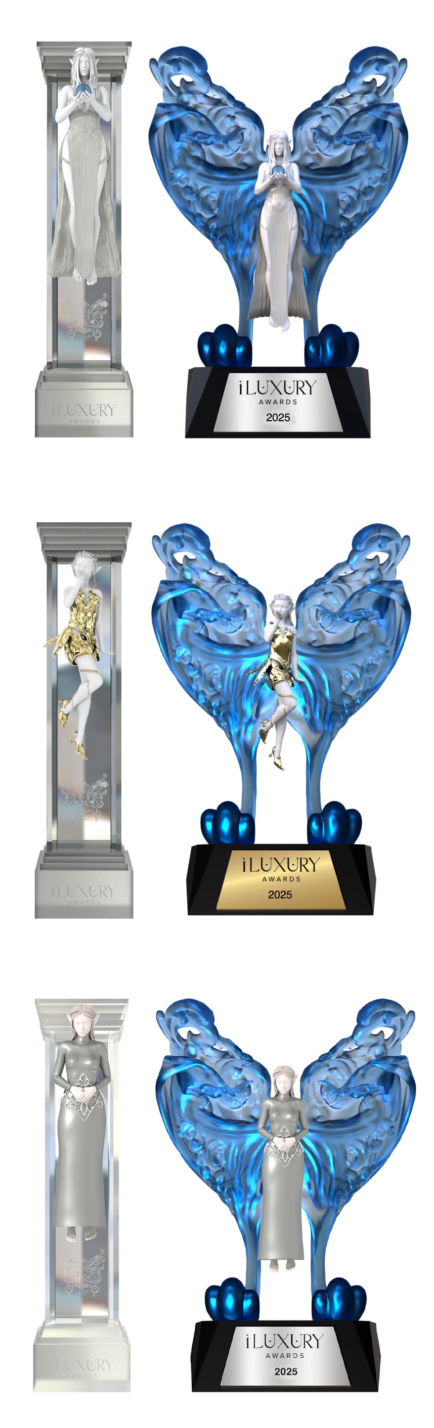 iLuxury Awards Statuettes, iLuxury Awards Winner Statuette